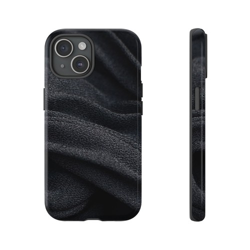 Black Pleated Fabric-look Tough Phone Case - iphone, Samsung galaxy, Goog Pixel - Picture 39 of 235