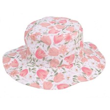 Ladies Cotton Flowery Wide Brim Sun Hat