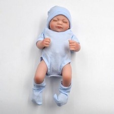 Reborn Baby Dolls Full Body Vinyl Silicone Girl Doll Realistic Newborn Bath Blue