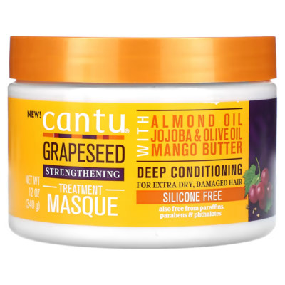 Cantu Traubenkern stärkende Behandlung Maske 12 Oz Glas