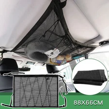 35"X26"Car SUV Van Roof Ceiling Cargo Net Mesh Storage Bag Pouch Pockets Black🔥