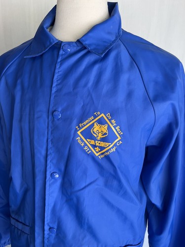 CUB BOY SCOUTS OF AMERICA 911 Vintage 90s Northridge CA Windbreaker Jacket Large - Picture 4 of 6