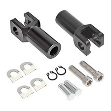 Black Motorcycle Passenger Foot Peg Support Mount Clevis Kit Compatible With