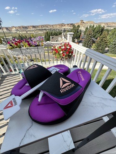 REEBOK DELTA FLOW WOMENS PURPLE SLIP ONS, SZ 7M, MEMORY FOAM, NEW WITH TAGS - Picture 7 of 12
