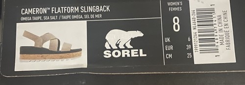 SOREL Women’s Cameron Flatform Slingback Size 8- New with box - Picture 5 of 5
