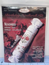 THE VICTORIA SAMPLER Counted Cross Stitch Kit BIRTHDAY NEEDLEROLL - NOVEMBER