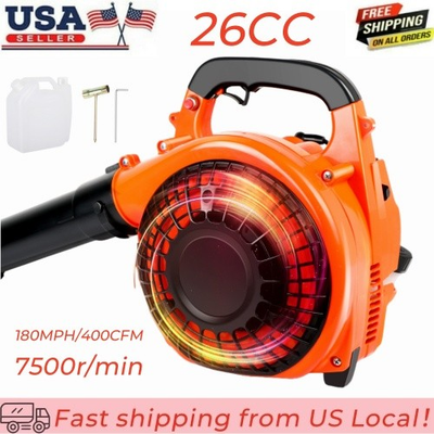 #ad 2 Stroke Handheld Leaf Blower Gas Powered Commercial Lightweight 26CC $74.99