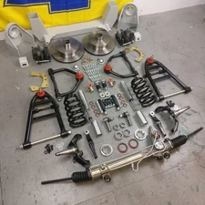 68-72 Chevy Nova MUSTANG II Coil-Over IFS 2" Drop 5x4.75 Power LHD Rack 