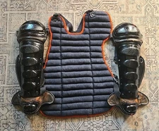 Vintage Wilson Baseball Catcher Gear Shin Guards and Chest Protector Made In USA