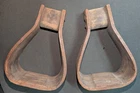 Original Pair Of 1859 McClellan Cavalry Saddle Stirrup Woods