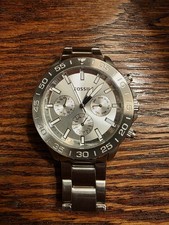 Fossil Bannon Multifunction Silver Stainless Steel Watch - BQ2490