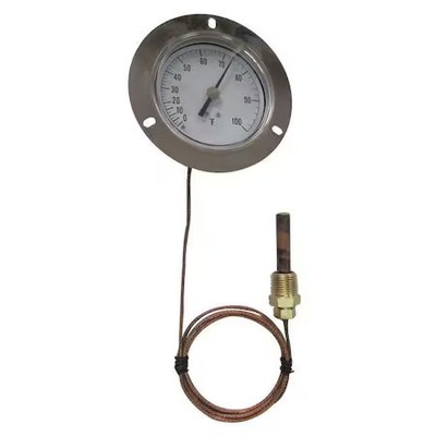 Analog Panel Mt Thermometer, 30 To 180F,  12U616