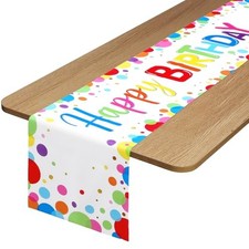 Pc Polka Dot Happy Birthday Table Runner3 x 7Inches Happy Birthday Table 1