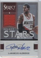 2012-13 Panini Select Stars Jersey Silver Prizm 33/49 LaMarcus Aldridge Auto 0s3