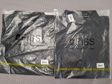 Lot of 2 FIGS PRO Scrub Polo Top Technical Pique Ella Black Women s Small NWT