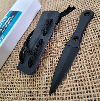 Fred Perrin Lapel Fixed Dagger 2.13'' Double Edge G10 One-Piece Construction