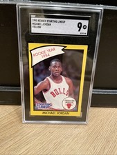 1990-91 Kenner Starting Lineup Michael Jordan Yellow Border SGC 9