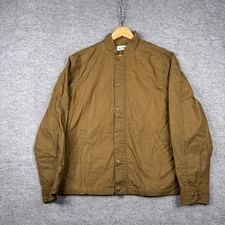 Taylor Stitch Jacket Mens 42 Brown Dry Wax Canvas Chore Coat Bomber Made In USA