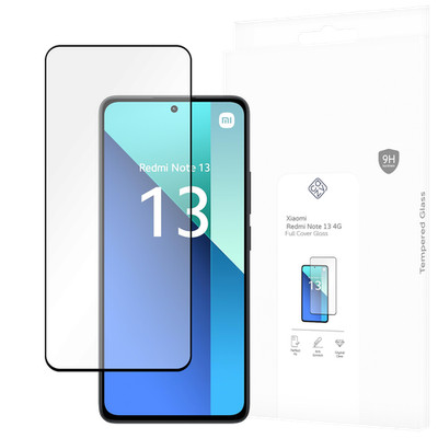 Panzerfolie Schutzglas Xiaomi Redmi Note 13 4G Displayschutz - Cazy - Schwarz