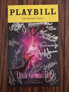 Death Becomes Her Cast Signed Broadway Playbill Authentic Autographs Broadway