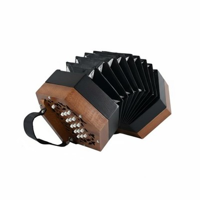 Englische Zieharmonika, sechseckig, Push-Pull, künstlerisches Handwerk