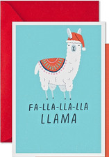 Hallmark Funny Christmas Card Llama with enve...