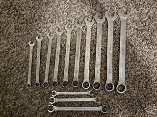 13pc SAE Armstrong/proto long wrench set open end and 12pt double sided