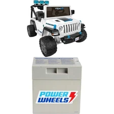 POWER WHEELS BUNDLE POWER WHEELS JEEP WRANGLER 4XE REPLACEMENT BATTERY - WHITE