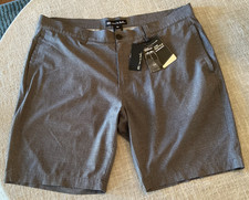 NWT Travis Matthew Men's Golf Beck Shorts 38 Black Houndstooth Stretch Waist
