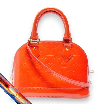 Louis Vuitton Monogram Vernis Alma BB Handbag Red Compact