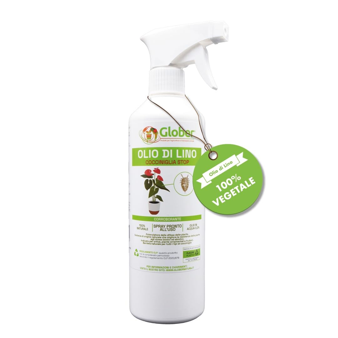 GLOBER Olio di Lino Spray 500ml - Pronto all'uso - Insetticida naturale - (z1J)