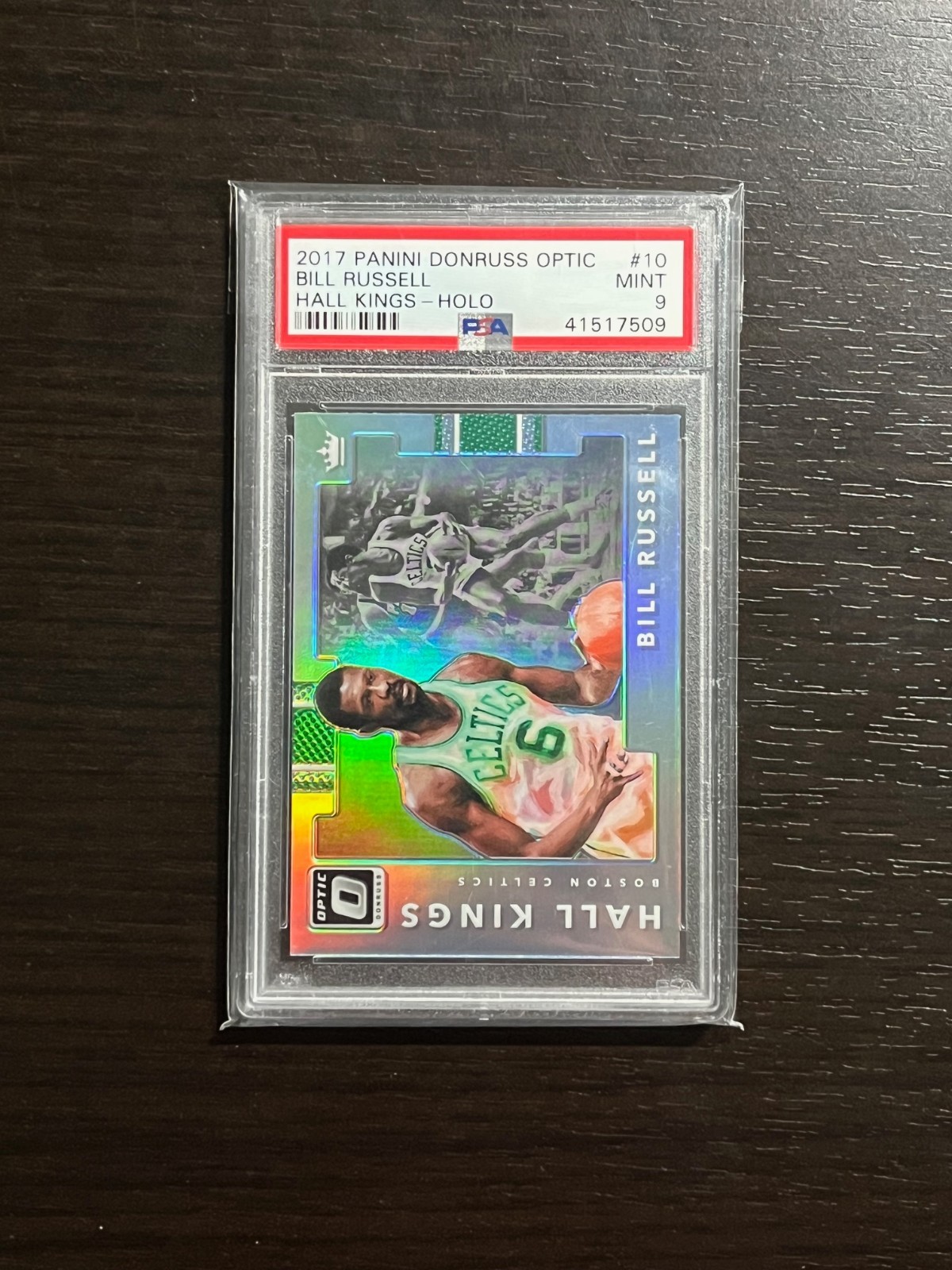 BILL RUSSELL 2017 Panini Optic Hall Kings HOLO Card #10 PSA 9 Mint Celtics HOF