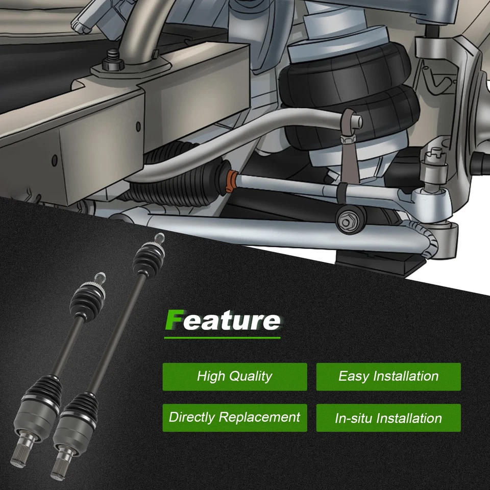 2Pcs Front Left Right CV Axle Assembly Fit for 2011-2014 Hyundai Sonata 2.4L - Image 3 of 4