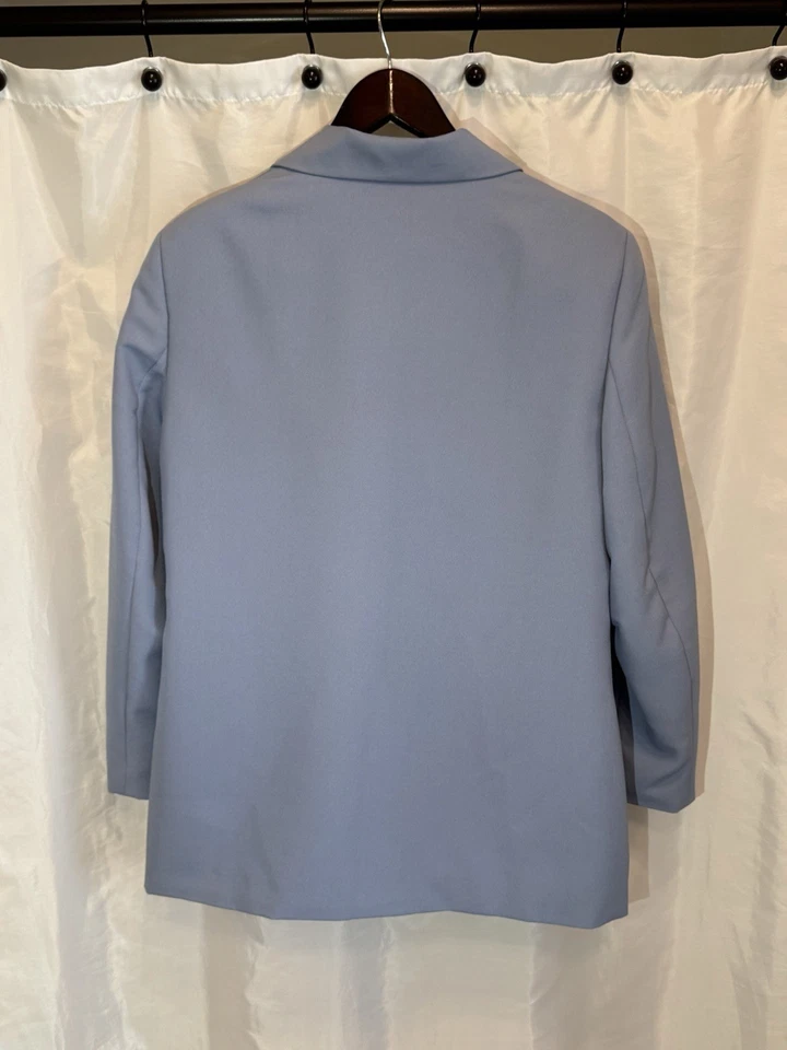 Conjunto de traje falda azul claro Liz Baker Petite - talla 12P y 14P Foto 3 de 4