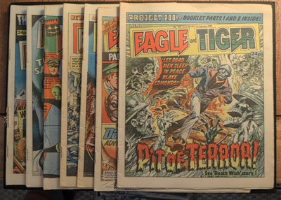 Eagle & Tiger   7-Issue Lot 1985 86   Dan Dare, Thirteenth Floor   VG