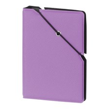 Mini Photo Album, 28 Pockets 2 x 3 Photo Album with Rubber Band Lock, Purple