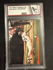 1983 Topps Stadium Club - Rickey Henderson - Graded 8+