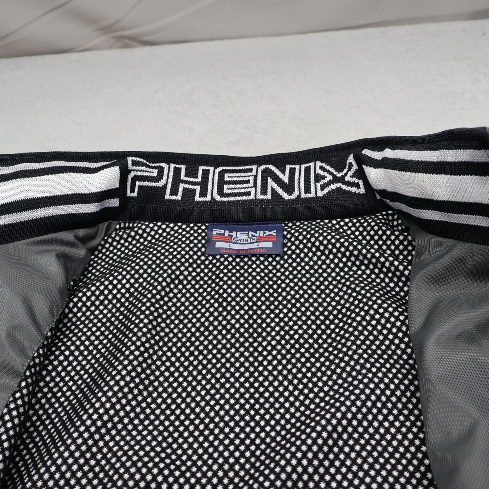 Phenix Jacket Men Large Gray Mesh Lined Full Zip Light Athletic Windbreaker VTG - product detail image 4