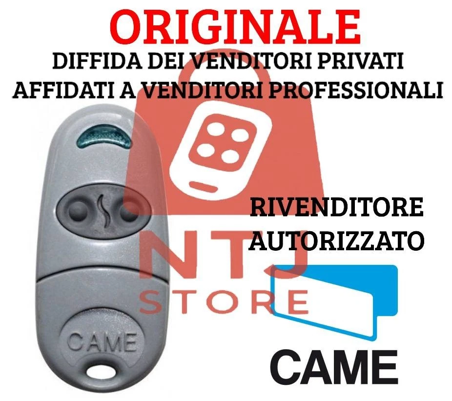 Telecomando ORIGINALE Came TOP 432 NA 2 tasti 433,92MHz