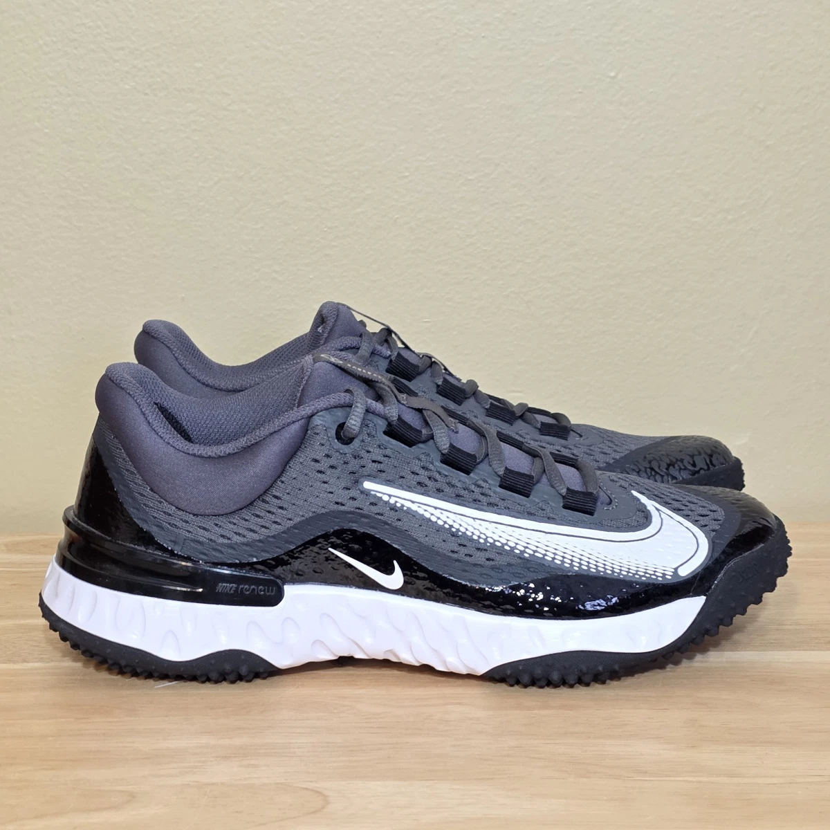 Nike Alpha Huarache Elite 4 TF Black White for Sale | Authenticity