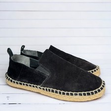 VINCE SIZE 6 Women  s Robin Black Suede espadrilles slip-on shoes EUC