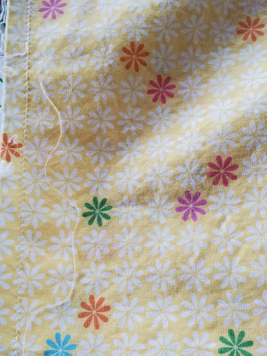 5/8 yds Lisette Fabric Traditions Yellow Background White Daisy Purple Et Fabric - Picture 4 of 4