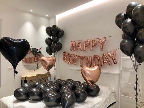 SILVER BANNER 16" HAPPY BIRTHDAY ALPHABET LETTER FOIL BALLOONS BUNTING BANNER UK - Picture 5 of 89