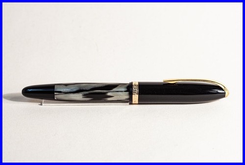 FABER-CASTELL Gentleman Kalligrapfie flex BB 14K Feder Kolben Füller Grau marm. - Bild 3 von 8