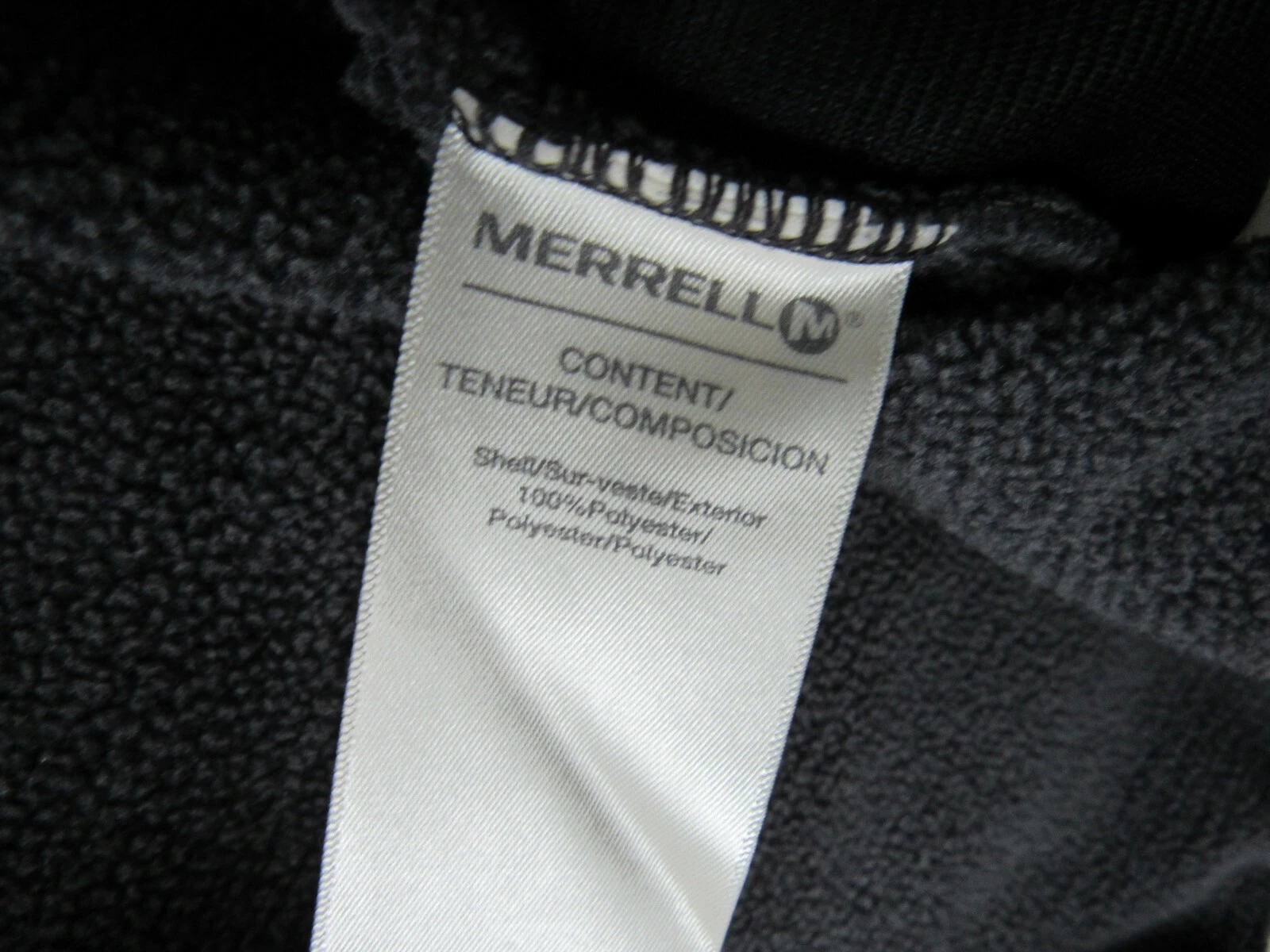 merrell space dye full zip pockets fleece athletic jacket
