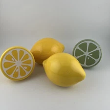 Set of 4 Target Threshold Ceramic Fruit Half Full Lemon Lime Figurine Home Decor
