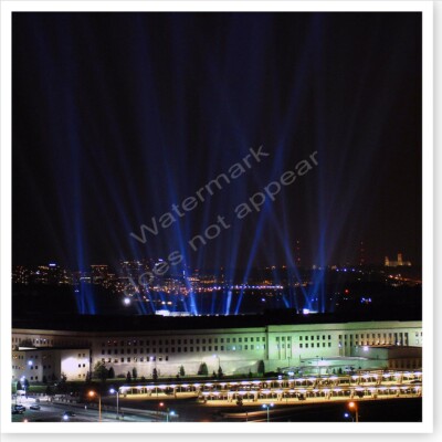 9/11 Pentagon Attack 184 Beams Of Light 2006 Memorial Silver Halide Photo