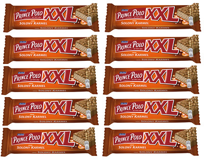 OLZA PRINCE POLO SALTED CARAMEL XXL - 10x50G = 500G - CHOCOLATE COVERED WAFER