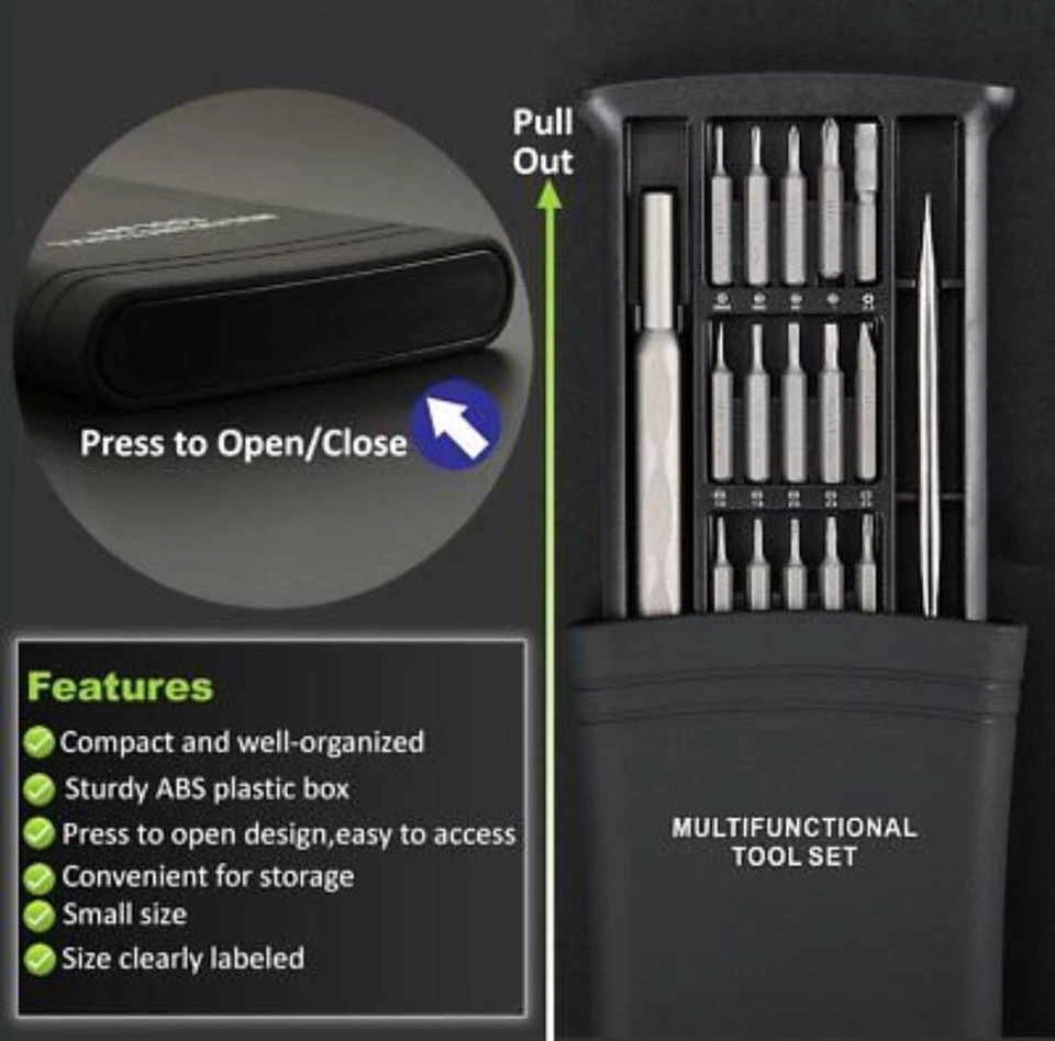 Kit de herramientas de reparación para iPhone Juego de destornilladores Herramienta de apertura 6 7 XS 11 12 13 SE 8 14 Foto 4 de 4