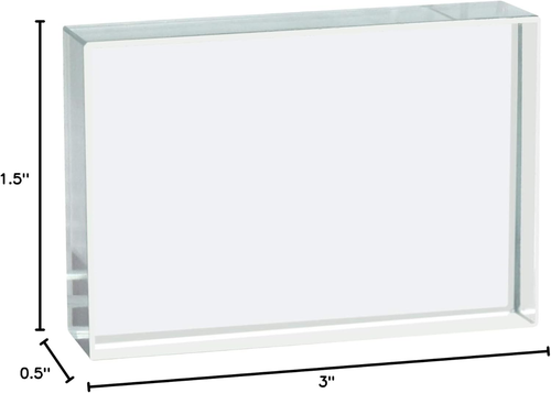 Bloque de refracción rectangular, 3" (75 mm) X 2" (50 mm) X 0,5" (12 mm) - Ópticamente W - Imagen 3 de 3